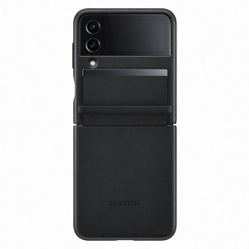 Husa telefon Samsung pentru Samsung Galaxy Z Flip4, Flap Leather Cover, Black