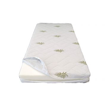 Husa saltea 140x190x25, Aloe Vera, matlasata, lavabila, detasabila, cu fermoar 4 laturi