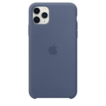 Protectie Spate Apple MX032ZM/A pentru Apple iPhone 11 Pro Max, Silicon (Albastru)