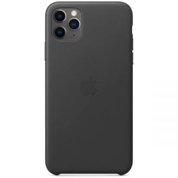 Apple Husa de protectie Apple MX0E2ZM/A pentru iPhone 11 Pro Max, piele, negru