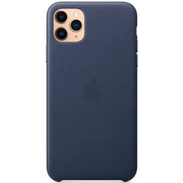 Apple Husa de protectie Apple pentru iPhone 11 Pro Max, Piele naturala, Midnight Blue