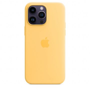 Apple Husa de protectie Apple Silicone Case with MagSafe pentru iPhone 14 Pro Max, Sunglow