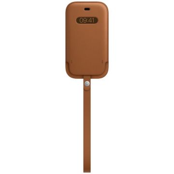 Apple Protectie Toc Apple Leather Sleeve with MagSafe Saddle Brown mhmp3zm/a pentru Apple iPhone 12 mini (Maro)