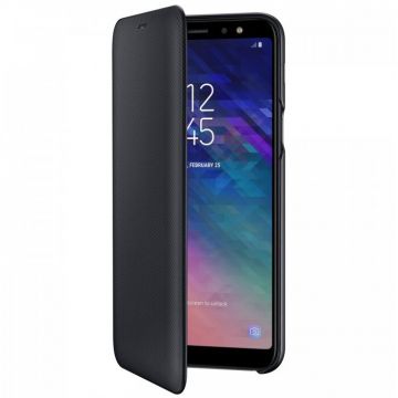 Samsung Husa Flip Wallet SAMSUNG Galaxy A6 Plus ,Negru