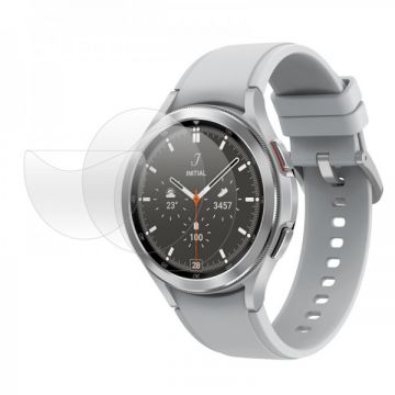 Set 3 folii de protectie ecran pentru smartwatch Samsung Galaxy Watch 4 Classic 46mm, din Hidrogel rezistent la zgarieturi, transparent