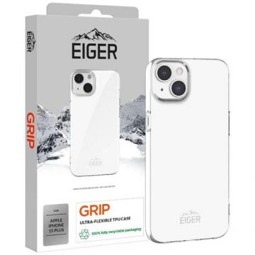 Husa de protectie Eiger Grip pentru iPhone 15 Plus, Transparent
