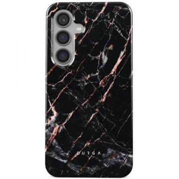 Husa Burga Dual Layer Rose Gold Marble compatibila cu Samsung Galaxy S24 Plus