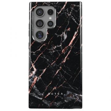 Husa Burga Dual Layer Rose Gold Marble compatibila cu Samsung Galaxy S24 Ultra