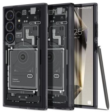 Husa pentru Samsung Galaxy S24 Ultra, Spigen Ultra Hybrid Zero One, Matte Black