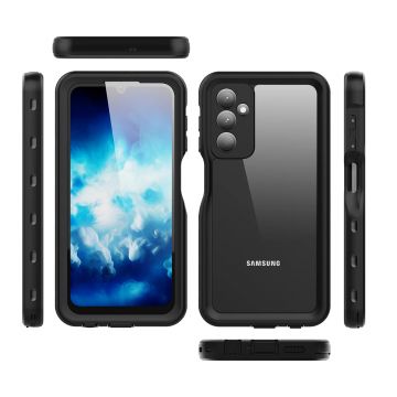 Husa de protectie telefon rezistenta la apa UIQ Waterproof, IP68, rezistent la socuri, compatibila cu Samsung Galaxy A25 5G, Negru