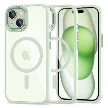 Husa Tech-Protect Magmat MagSafe pentru Apple iPhone 15 Verde/Clar