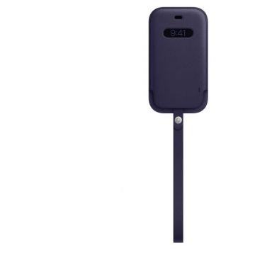 Apple Husa de protectie Apple Sleeve cu MagSafe pentru iPhone 12 / iPhone 12 Pro, Piele, Deep Violet (Seasonal Spring2021)