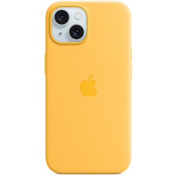 Apple Husa Protectie Spate Apple MWNA3ZM/A pentru iPhone 15, Silicon, MagSafe, Portocaliu