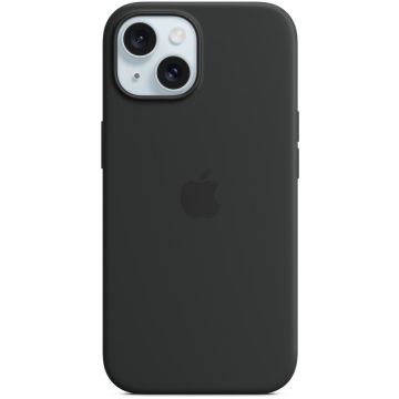 Apple Husa Protectie Spate Apple MXPD3ZM/A pentru iPhone 15, Silicon, MagSafe, Negru