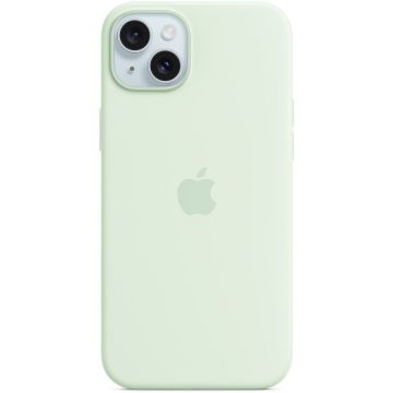 Apple Husa telefon APPLE iPhone 15 Plus Silicone Case cu MagSafe - Soft Mint, MWNG3ZM/A