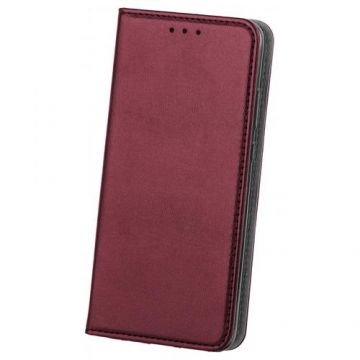 Husa Book Cover OEM Smart Magnetic pentru Xiaomi Redmi A3 (Visiniu)