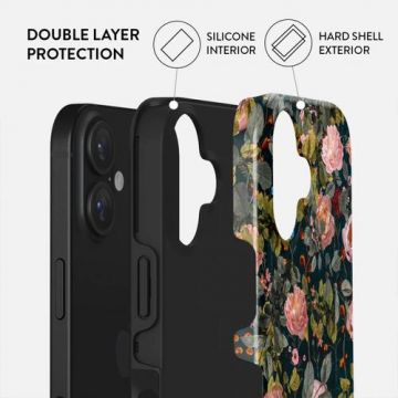 Husa Burga Dual Layer Bloomy Garden pentru iPhone 16