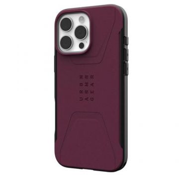 Husa Civilian Magsafe UAG pentru iPhone 16 Pro Max, Visiniu