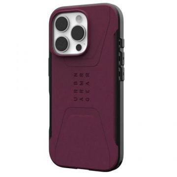 Husa Civilian Magsafe UAG pentru iPhone 16 Pro, Visiniu