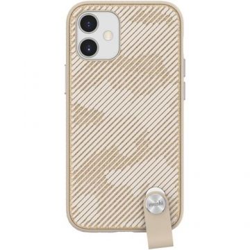 Husa de protectie spate Moshi Altra slim case, Curea detasabila pentru iPhone 12 mini (Bej)