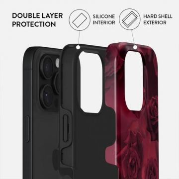 Husa Dual Layer Femme Fatale Burga pentru iPhone 16 Pro Max, Rosu