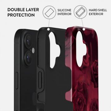 Husa Dual Layer Femme Fatale Burga pentru iPhone 16, Rosu