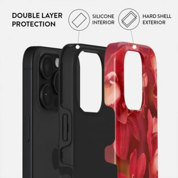 Husa Dual Layer Goddess Energy Burga pentru iPhone 16 Pro Max, Rosu