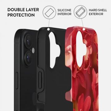 Husa Dual Layer Goddess Energy Burga pentru iPhone 16, Rosu