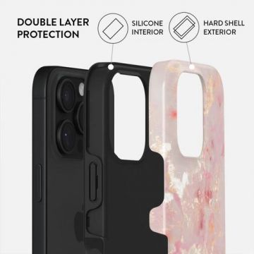 Husa Dual Layer Golden Coral Burga pentru iPhone 16 Pro, Multicolor