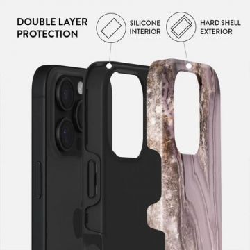 Husa Dual Layer Golden Taupe Burga pentru iPhone 16 Pro, Mov