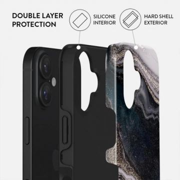 Husa Dual Layer Magic Night Burga pentru iPhone 16, Multicolor