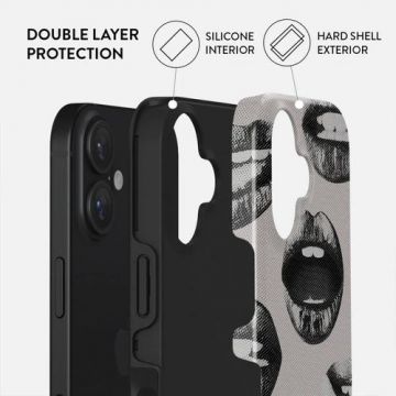 Husa Dual Layer Next Mistake Burga pentru iPhone 16, Gri