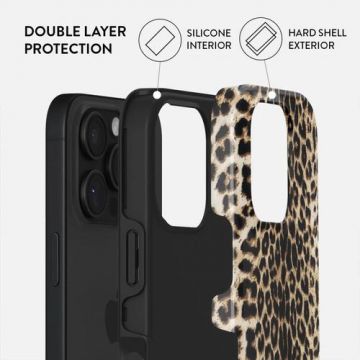 Husa Dual Layer Player Burga pentru iPhone 16 Pro, Multicolor