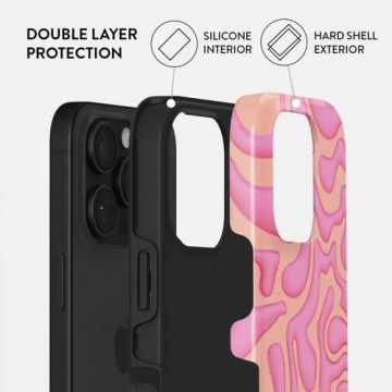 Husa Dual Layer Popsicle Burga pentru iPhone 16 Pro Max, Roz