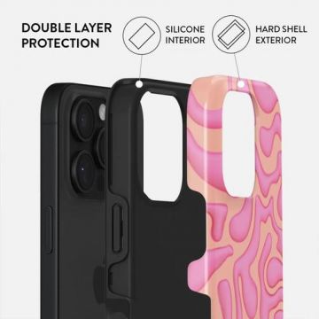 Husa Dual Layer Popsicle Burga pentru iPhone 16 Pro, Roz