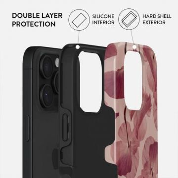 Husa Dual Layer Tender Kiss Burga pentru iPhone 16 Pro Max, Roz