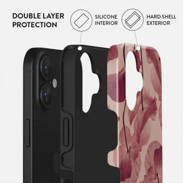 Husa Dual Layer Tender Kiss Burga pentru iPhone 16, Roz