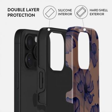 Husa Dual Layer Velvet Night Burga pentru iPhone 16 Pro Max, Multicolor