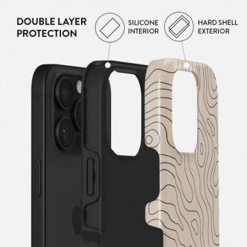 Husa Dual Layer Wild Terrain Burga pentru iPhone 16 Pro Max, Bej