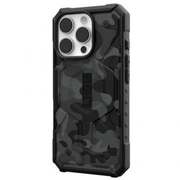 Husa Pathfinder SE MagSafe UAG pentru iPhone 16 Pro Max, Midnight Camo, Gri