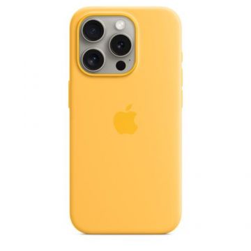 Husa Protectie Spate Apple MWNK3ZM/A pentru iPhone 15 Pro, Silicon, MagSafe (Portocaliu)