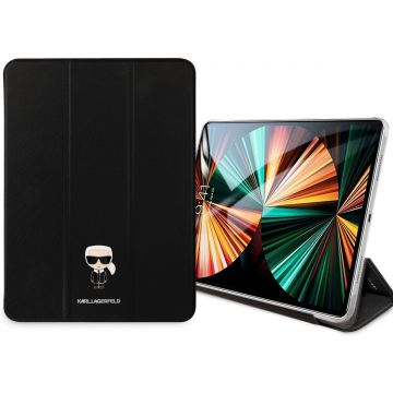 Resigilat - Husa de protectie tableta Karl Lagerfeld pentru iPad Pro 12.9, Metal Saffiano, Negru