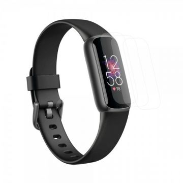 Set 3 folii de protectie ecran pentru Fitbit Luxe, din Hidrogel rezistent la zgarieturi, transparent