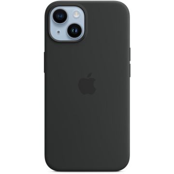 Apple Husa Protectie Spate Apple MW5R3ZM/A pentru iPhone 14, Silicon, MagSafe, Negru