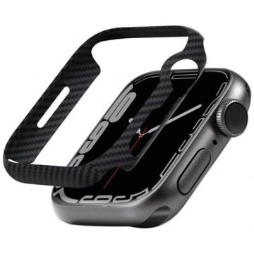 Carcasa Pitaka Air Case Aramida compatibila cu Apple Watch 7 45mm (Negru)