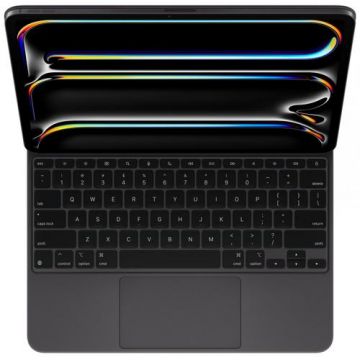 Husa cu tastatura Apple Magic Keyboard MWR53LB/A pentru iPad Pro 13‑inch (M4), Layout US English (Negru)