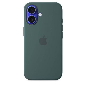 Husa de protectie Apple pentru iPhone 16 din Silicon cu MagSafe - Lake Green