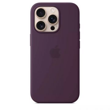 Husa de protectie Apple pentru iPhone 16 Pro din Silicon cu MagSafe - Plum