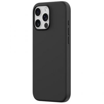 Husa Devia Nature Series Silicone Magnetic iPhone 16 Pro, Negru