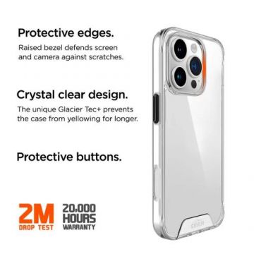 Husa Glacier Case Eiger pentru iPhone 16 Pro Max, Transparent